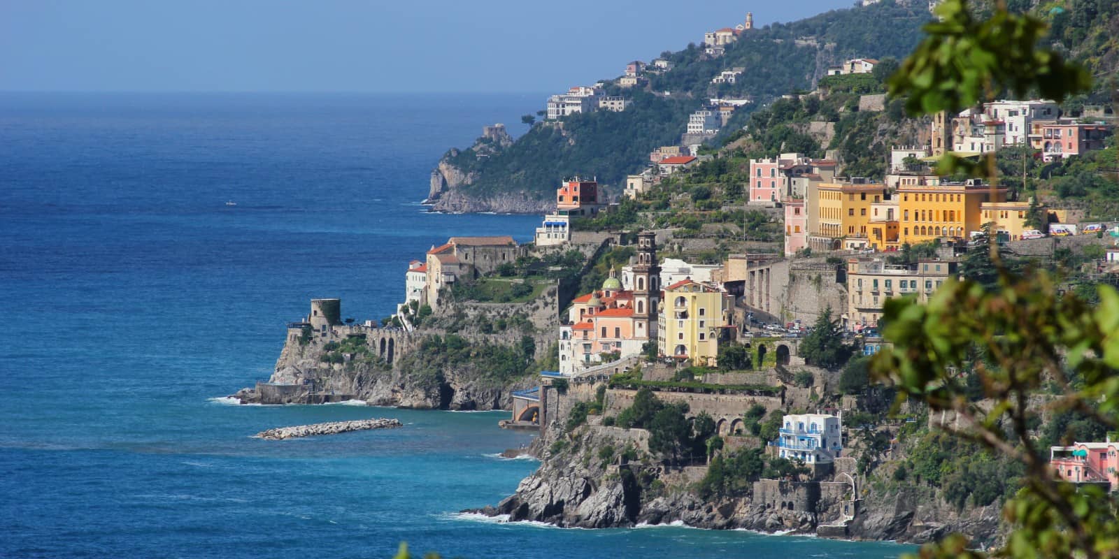 Ruta de senderismo de Amalfi Vista de la costa de Amalfi desde el Sentiero dei Limoni