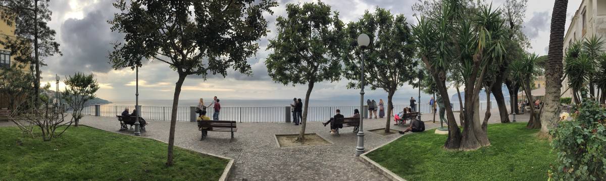 The promenade above the cliff in Sorrento
